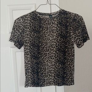 Cheetah sheer t-shirt